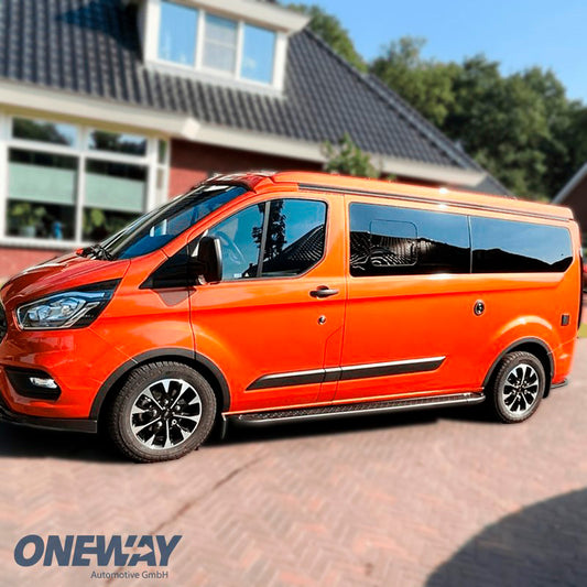 Oneway Satz Radlaufleisten passend für Ford Transit Custom MK1 Facelift 2018-2023 - Mattschwarz