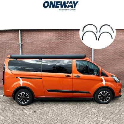 Oneway Satz Radlaufleisten passend für Ford Transit Custom MK1 Facelift 2018-2023 - Mattschwarz