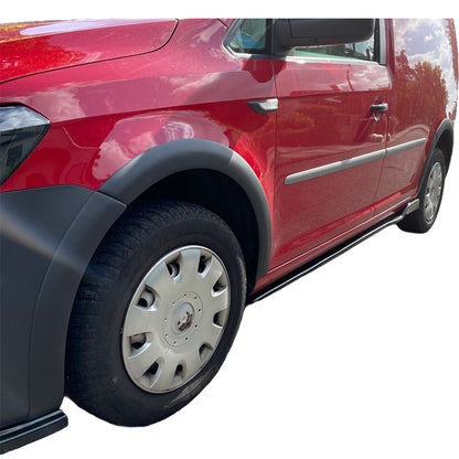 Oneway Satz Radlaufleisten passend für Volkswagen Caddy MK4 2015-2020 (Kurzer Radstand) - Mattschwarz