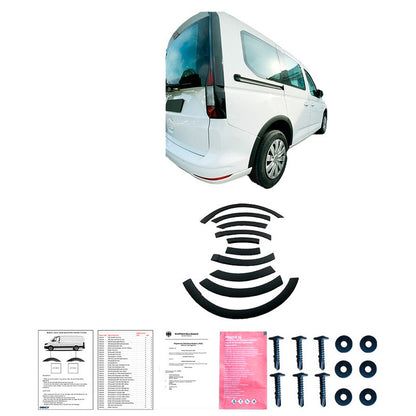 Oneway Satz Radlaufleisten passend für Volkswagen Caddy MK5 2020- (Kurzer Radstand) - Mattschwarz