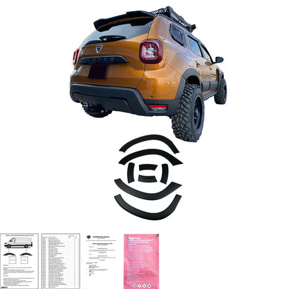 Oneway Satz Radlaufleisten passend für Dacia Duster II 2018-2024 - Mattschwarz