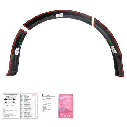 Oneway Satz Radlaufleisten passend für Volkswagen Transporter T5-T5.1 2003-2015 (Kurzer Radstand/Schiebetür rechts) - Schw...