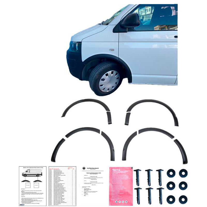 Oneway Satz Radlaufleisten passend für Volkswagen Transporter T5-T5.1 2003-2015 (Kurzer Radstand/Schiebetür links) - Matts...