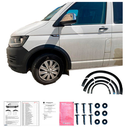 Oneway Satz Radlaufleisten passend für Volkswagen Transporter T6 2015-2019 (Langer Radstand) - Mattschwarz