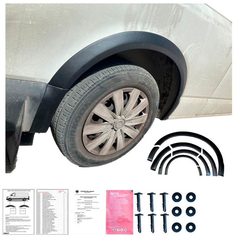 Oneway Satz Radlaufleisten passend für Volkswagen Transporter T6 2015-2019 (Langer Radstand) - Mattschwarz
