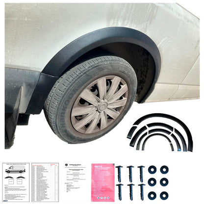 Oneway Satz Radlaufleisten passend für Volkswagen Transporter T6 2015-2019 (Langer Radstand) - Mattschwarz