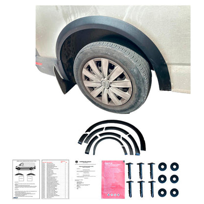 Oneway Satz Radlaufleisten passend für Volkswagen Transporter T6 2015-2019 (Kurzer Radstand/Schiebetür links) - Mattschwarz
