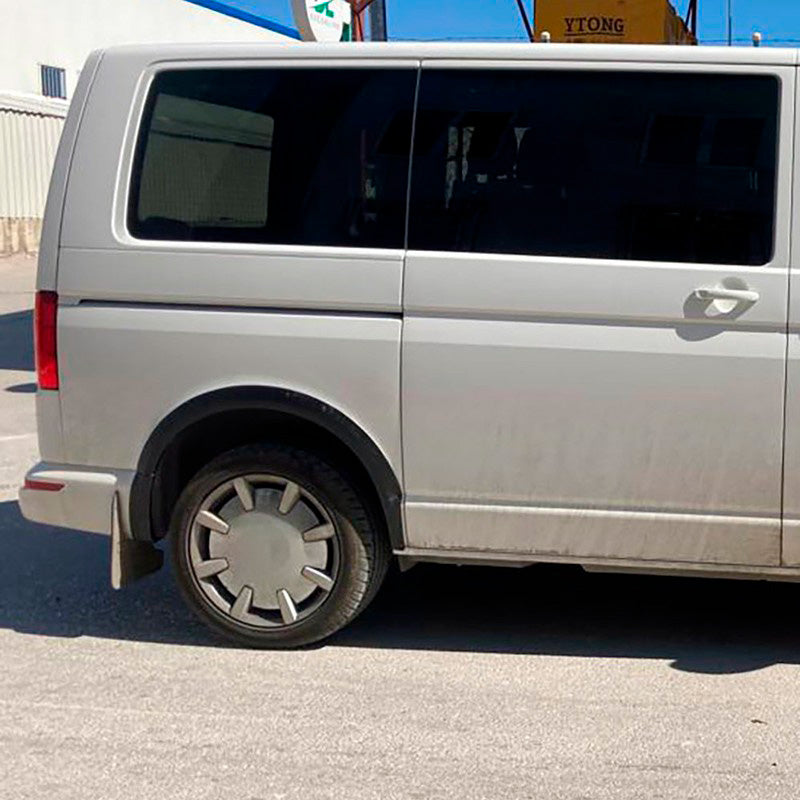 Oneway Satz Radlaufleisten passend für Volkswagen Transporter T6.1 2020-2022 (Kurzer Radstand/Schiebetür rechts) - Mattsch...
