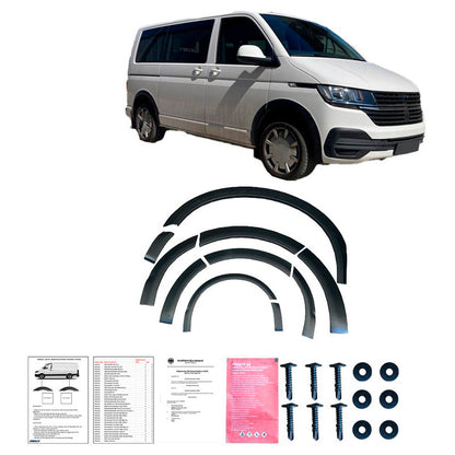 Oneway Satz Radlaufleisten passend für Volkswagen Transporter T6.1 2020-2022 (Kurzer Radstand/Schiebetür rechts) - Mattsch...