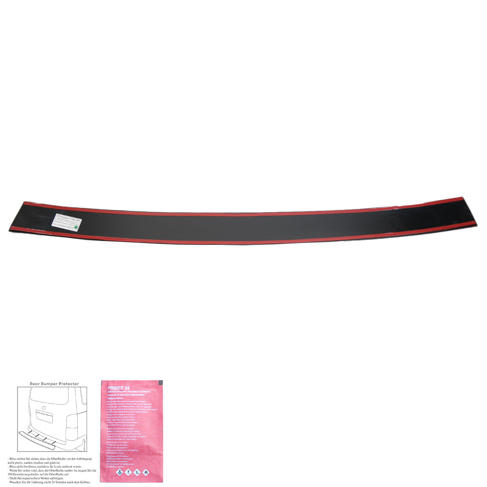 RP08.008-G - Heckstoßstange Schutz passend für VW Transporter T5 2003-2009 Hochglanz Schwarz