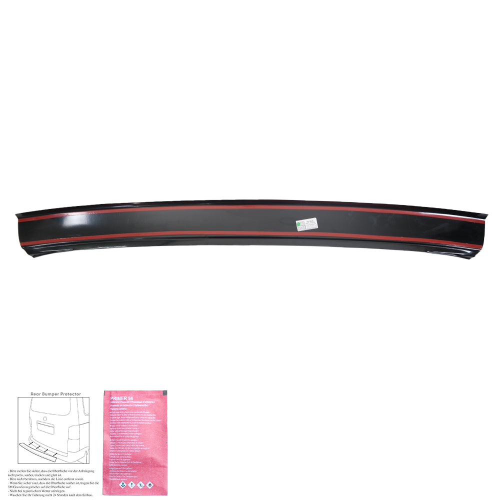 RP08.010-G - Heckstoßstange Schutz passend für VW Transporter T6-T6.1 2015-2021 Hochglanz Schwarz