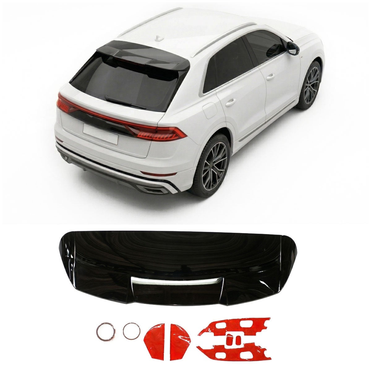 Dachspoiler Flügel Hochglanz Schwarz passend für Audi Q8 (4M) 2019-2024