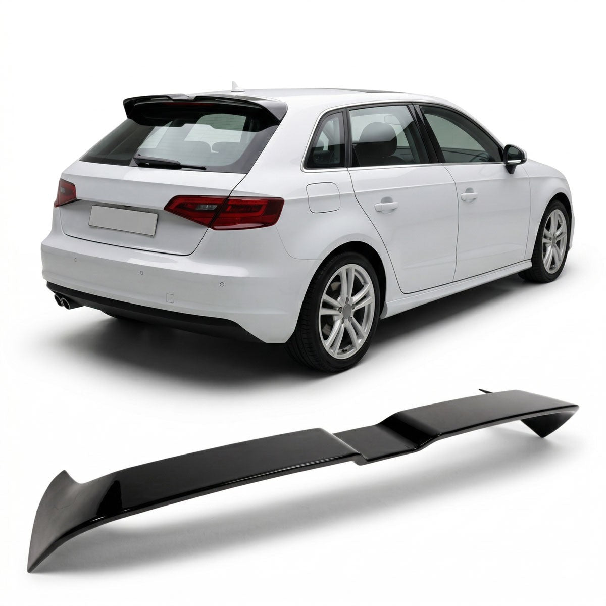 Dachspoiler Hochglanz Schwarz passend für Audi A3 8V Sportback 2012-2019