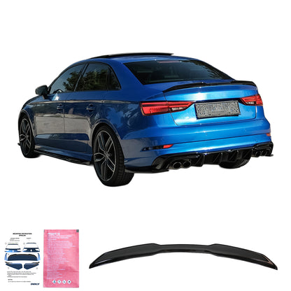 Dachspoiler passend für AUDI A3 A3 S-Line S3 RS3 Limousine 8V / 8V Facelift 2013-2020 Hochglanz Schwarz