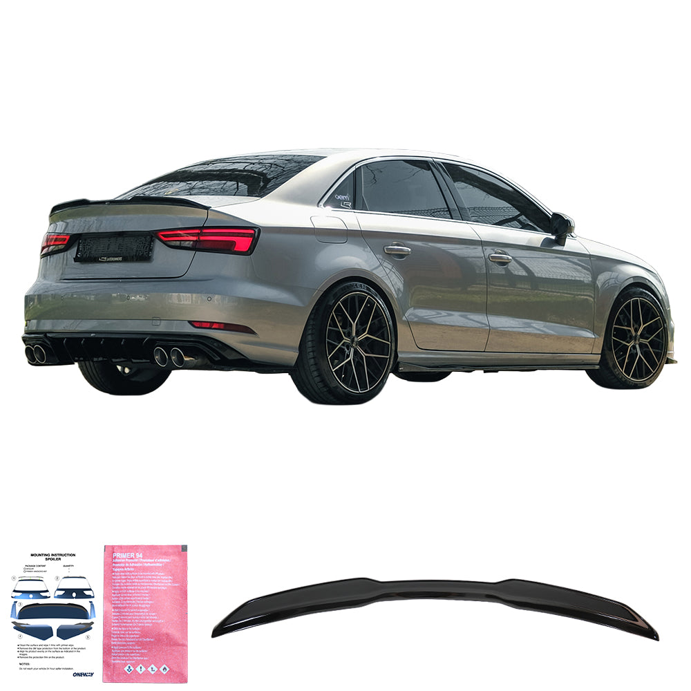 Dachspoiler passend für AUDI A3 A3 S-Line S3 RS3 Limousine 8V / 8V Facelift 2013-2020 Hochglanz Schwarz