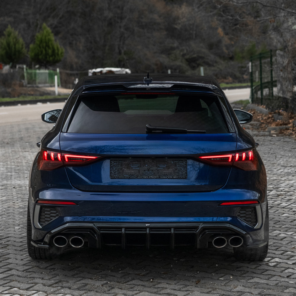 SP20.056 - Spoiler passend für Audi S3/RS3/A3 S-Line 8Y (Sportback) 2020-2024 Hochglanz Schwarz