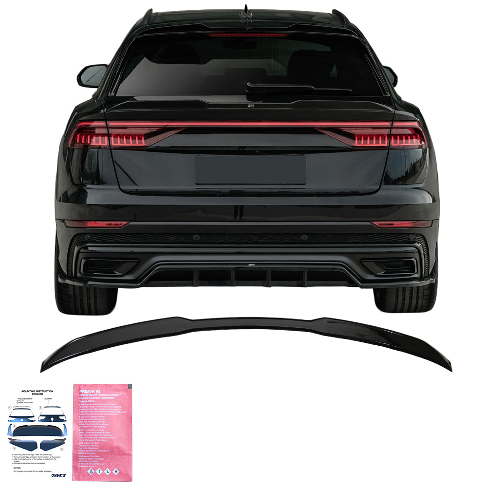 Spoiler passend für Audi RSQ8 / SQ8 / Q8 S-Line 2018+ Hochglanz Schwarz