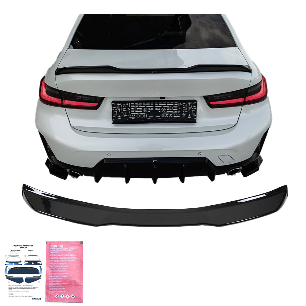 Dachspoiler passend für BMW 3er M-Pack/M340i G20 Limousine 2018+ / BMW M3 G80 Limousine 2022+ v2 Hochglanz Schwarz