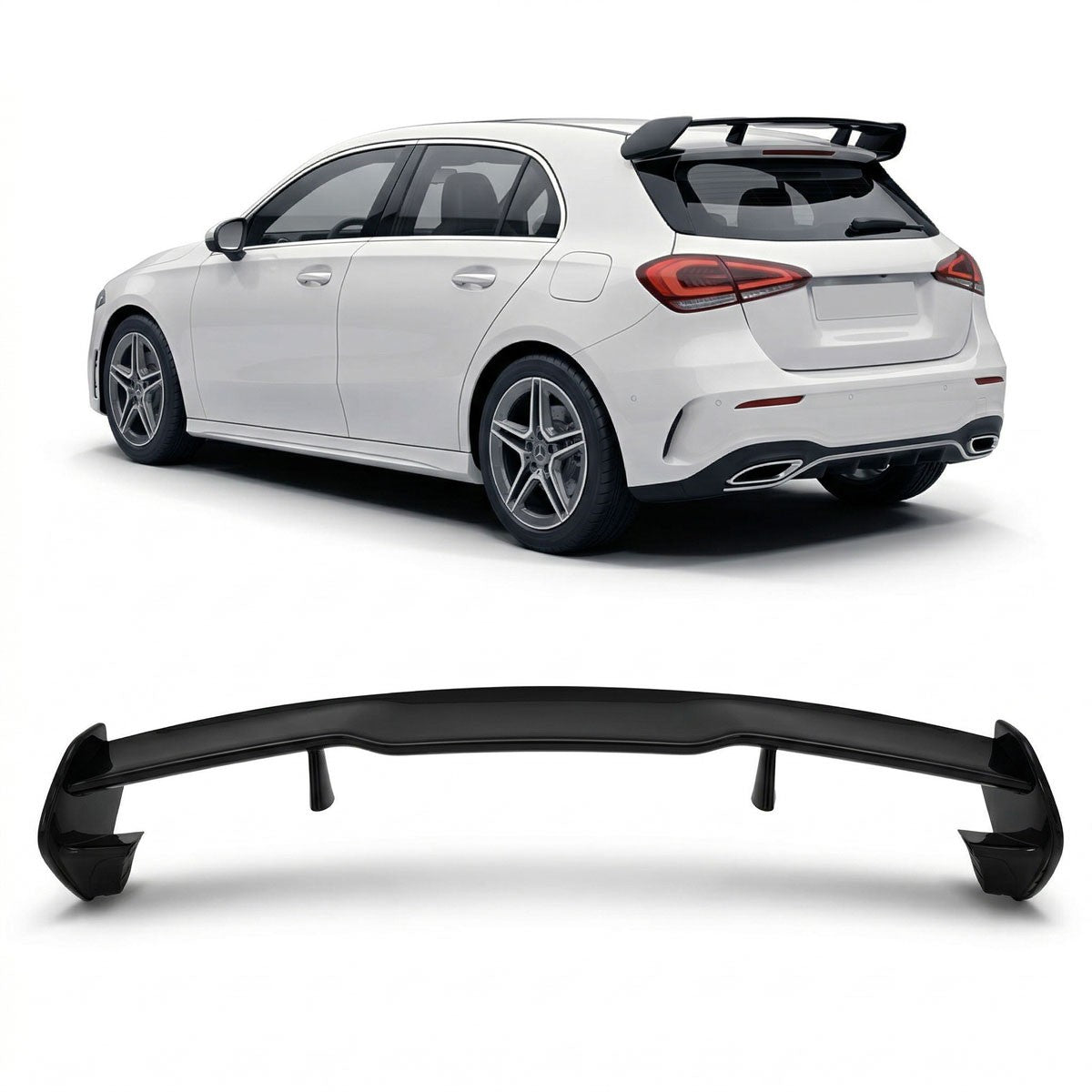 Dachspoiler Hochglanz Schwarz passend für Mercedes A-Klasse W176 2012-2018