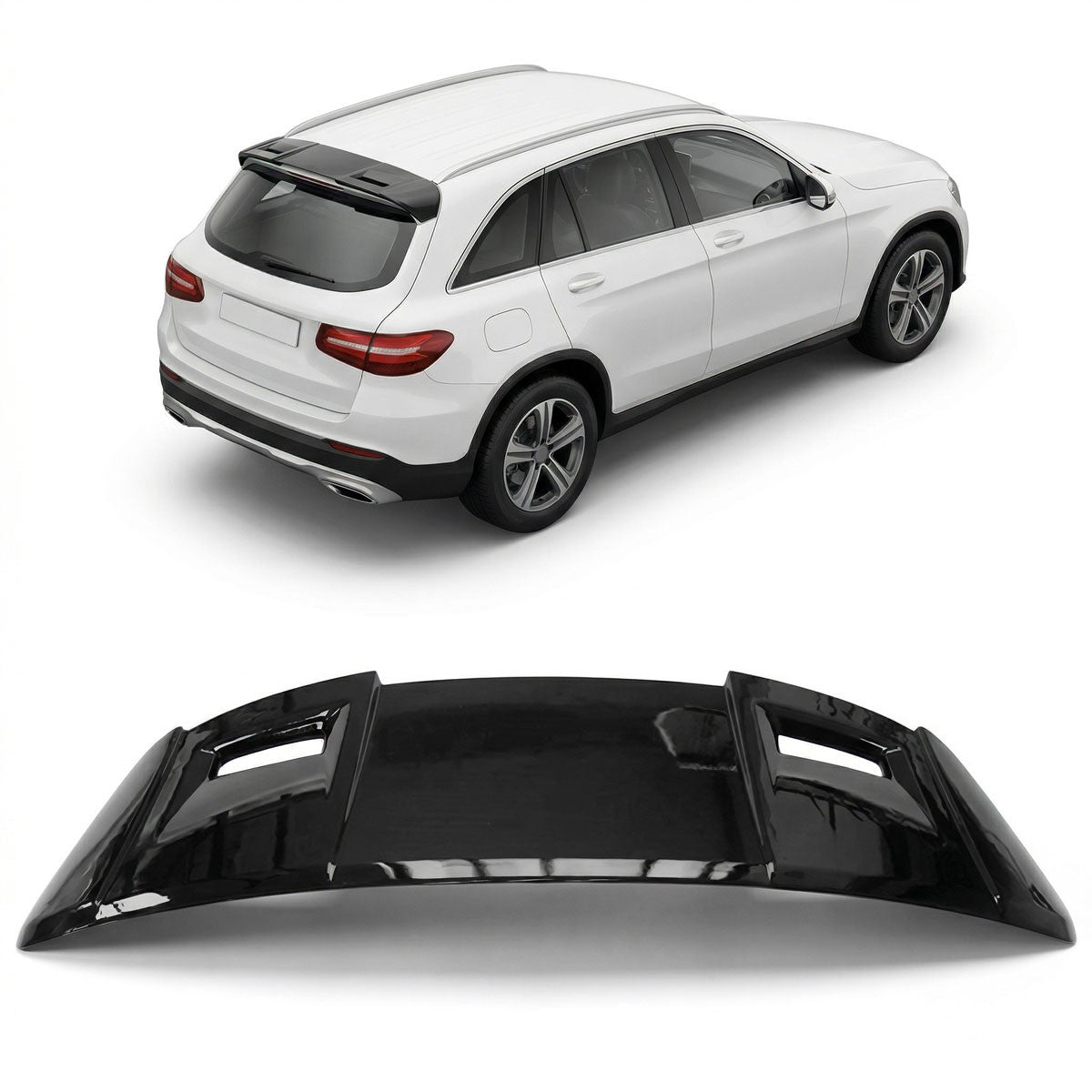 Dachspoiler Flügel Hochglanz Schwarz passend für Mercedes GLC (X253) 2015-2022