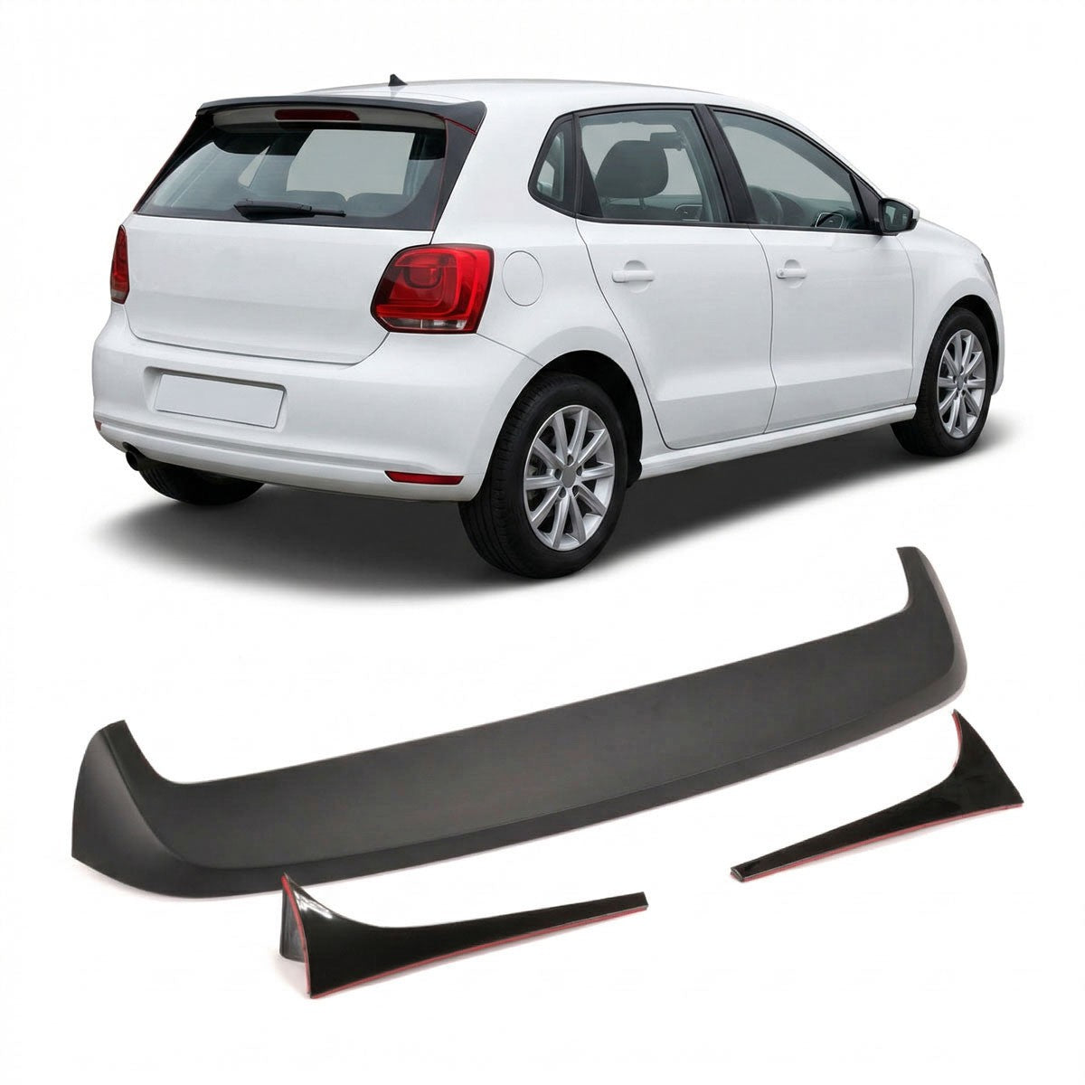 Dachspoiler Hochglanz Schwarz passend für VW Polo V (6R, 6C) 2009-2017