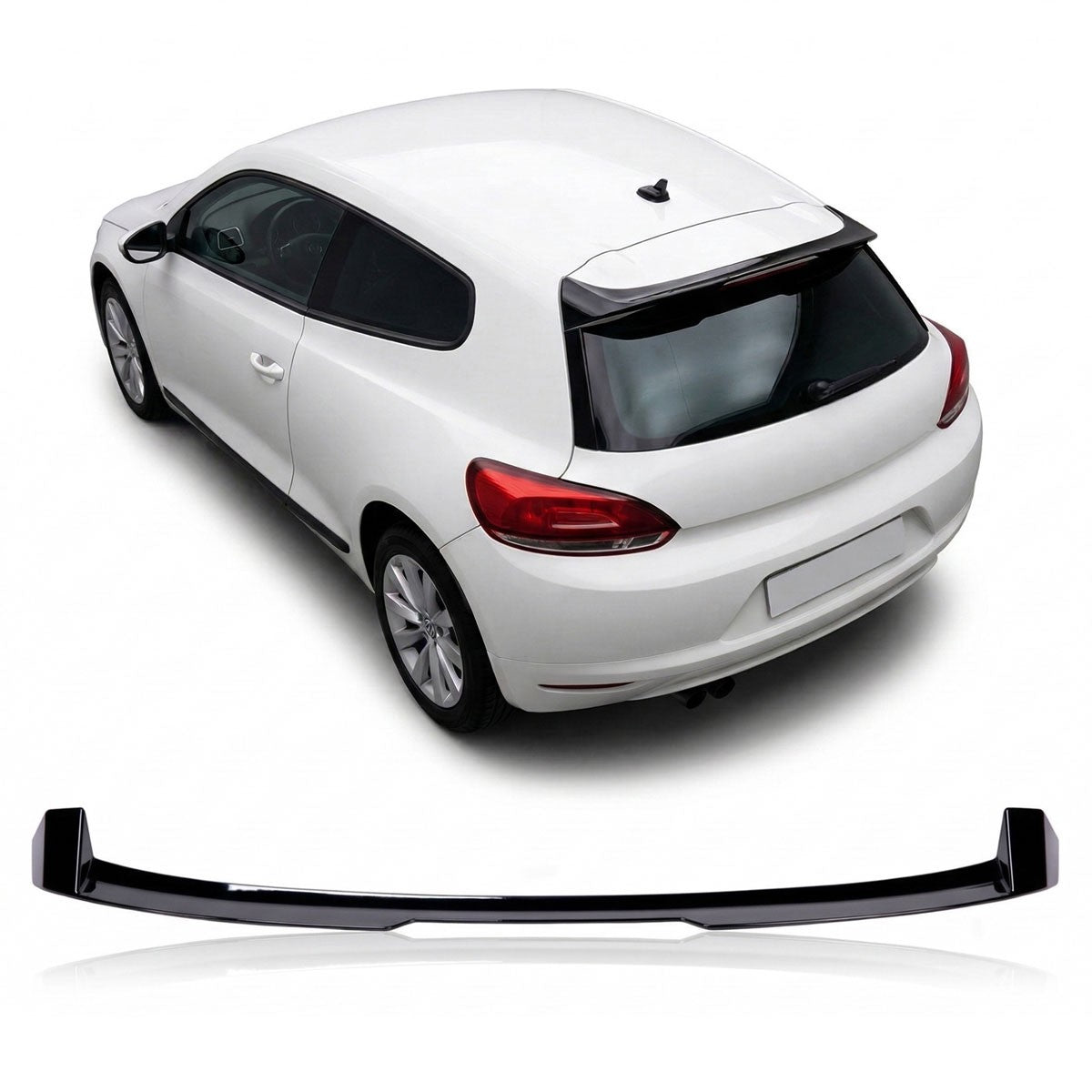Heckspoiler Hochglanz Schwarz passend für VW Scirocco 2008-2014