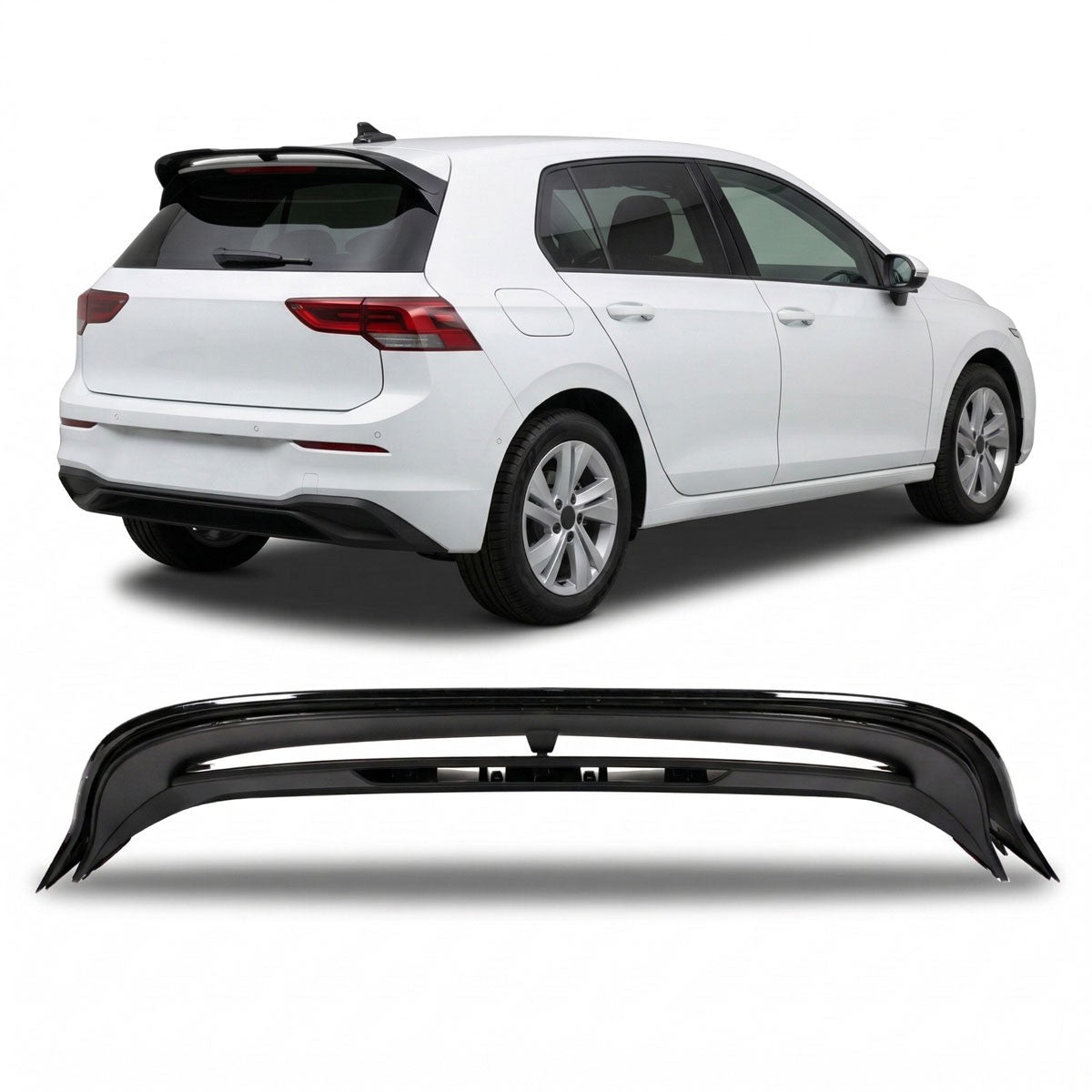 Sport Heckspoiler Hochglanz Schwarz passend für VW Golf 8 2019-2024