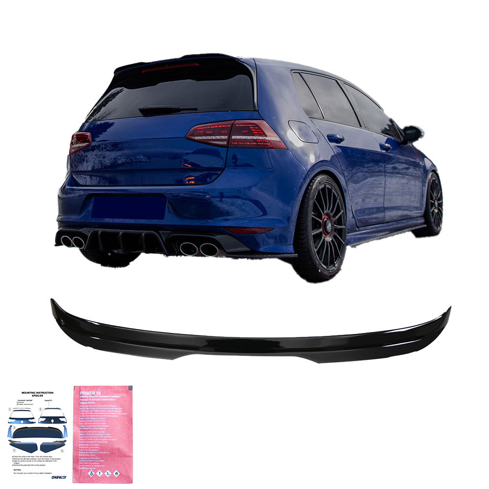 Dachspoiler Hochglanz Schwarz passend für VW Golf MK 7 / 7.5 GTI / R / R Line 2013-2016