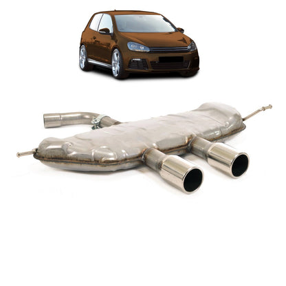 Stahl Cat-Back Auspuff Schalldämpfer passend für VW Golf 6 2008-2012