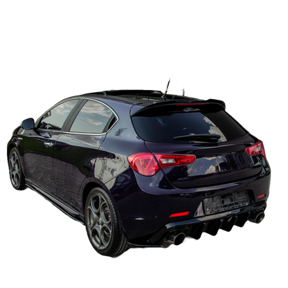 Heckseitensplitter Diffusoren passend für Alfa Romeo Giulietta 2010-2020 Hochglanz Schwarz