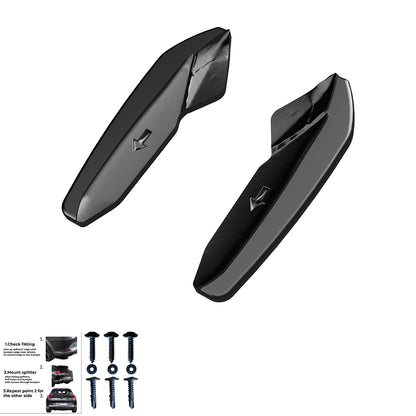 RS11.011 - Heckseitliche Diffusor Splitter passend für AUDI RS3 8V Sportback 2015-2016 Hochglanz Schwarz
