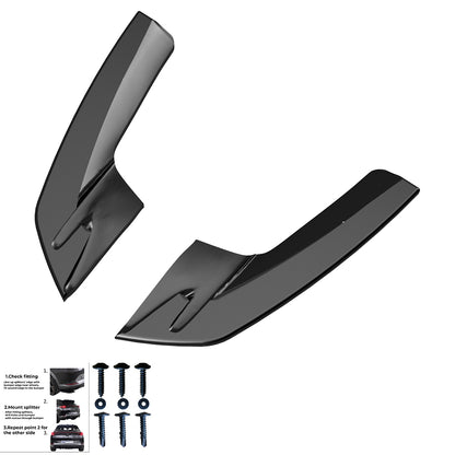 Heckseitensplitter Diffusoren passend für Audi S3 8V Limousine 2013-2016 Hochglanz Schwarz