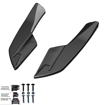 Heckseitensplitter Diffusoren passend für Audi S3 8V Limousine 2013-2016 v2 Hochglanz Schwarz