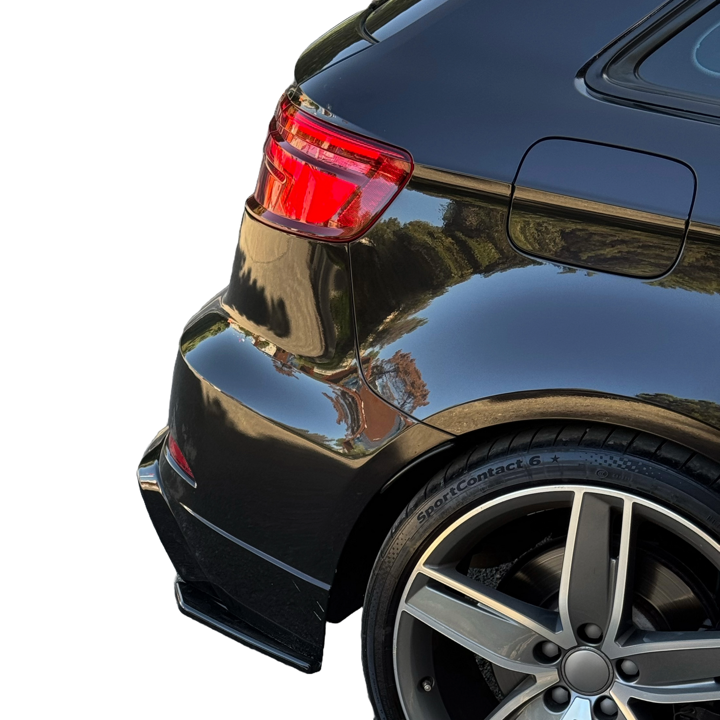 Heckseitensplitter passend für Audi S3 Sportback 8V Facelift 2016-2020 Hochglanz Schwarz