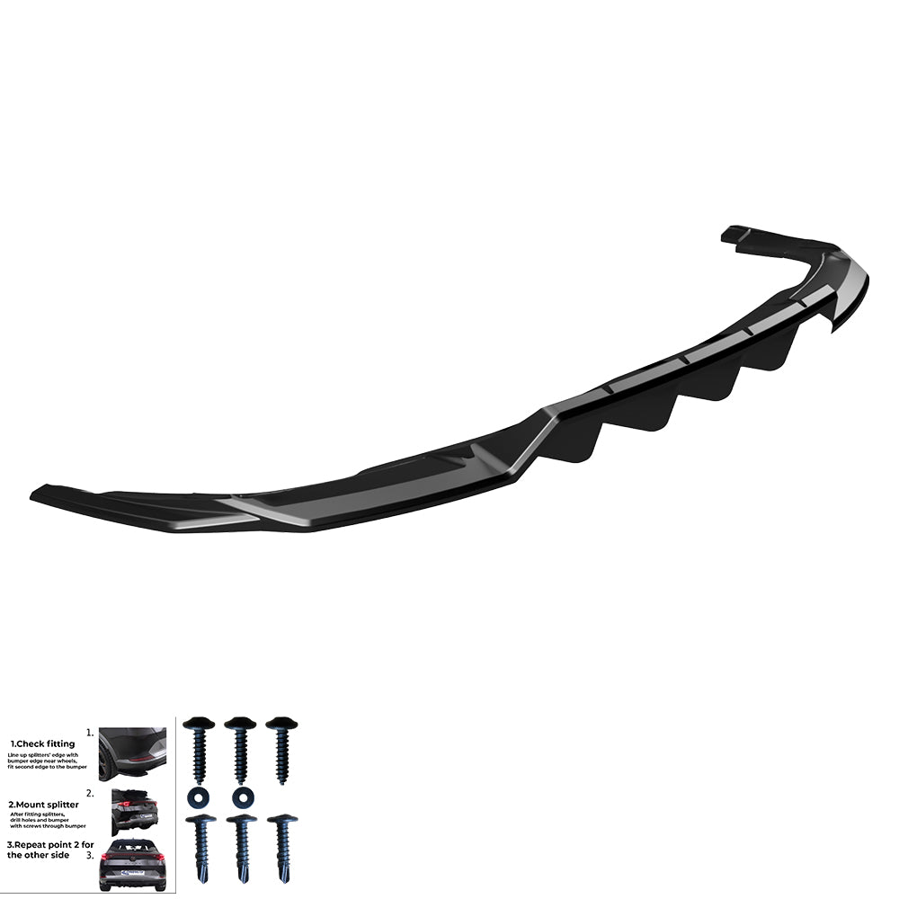 RS11.054 - Heckmittel-Splitter passend für Audi Q5 S-Line SUV Mk2 Facelift 2020-2024