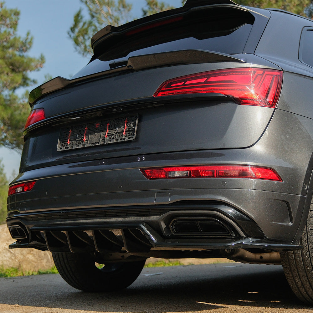 RS11.054 - Heckmittel-Splitter passend für Audi Q5 S-Line SUV Mk2 Facelift 2020-2024