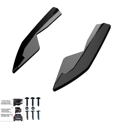 Heckseitensplitter passend für Audi A3 8V Facelift Limousine 2016-2020 Heckseitensplitter Hochglanz Schwarz