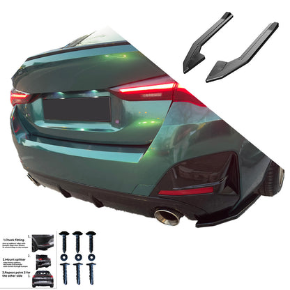 Heckstoßstange Seitendiffuser Splitter Hochglanz Schwarz passend für BMW i4 M-Pack G26 2021+