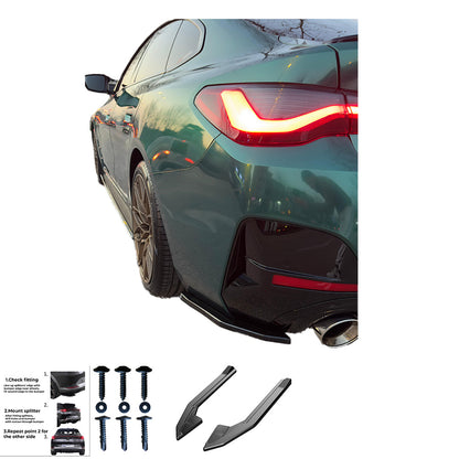 Heckstoßstange Seitendiffuser Splitter Hochglanz Schwarz passend für BMW i4 M-Pack G26 2021+