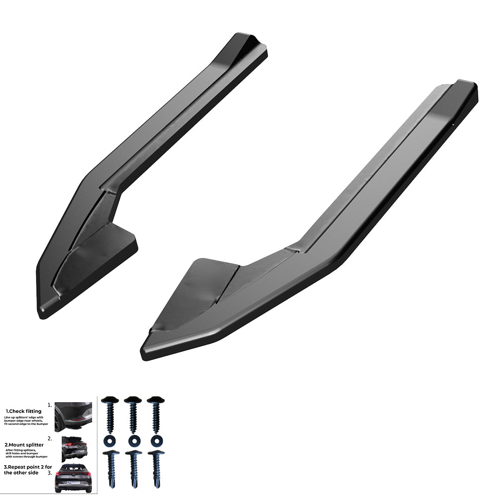 Heckstoßstange Seitendiffuser Splitter Hochglanz Schwarz passend für BMW i4 M-Pack G26 2021+
