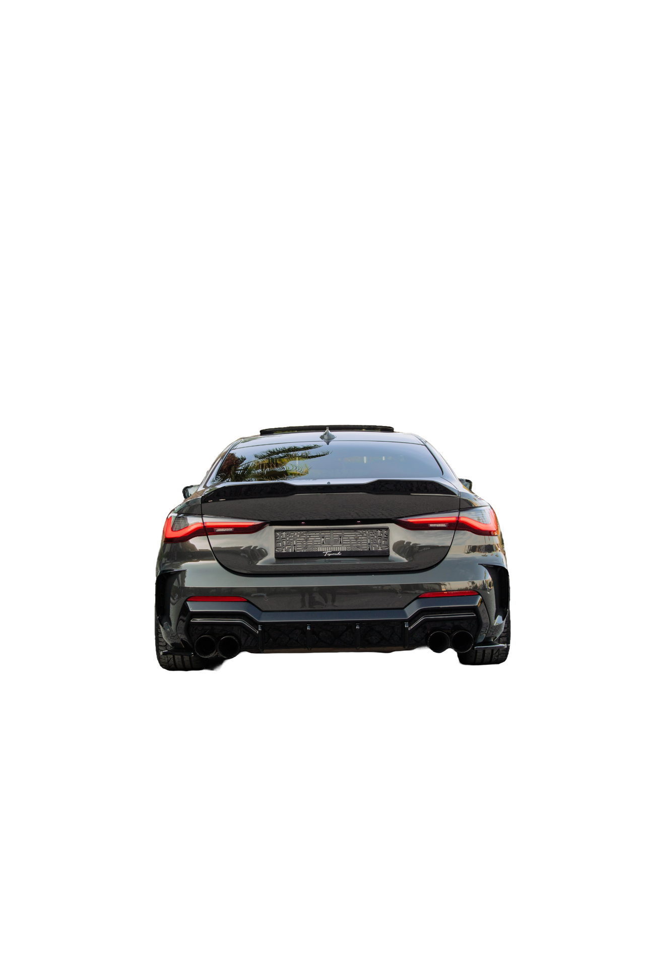 Heckseitige Diffusor-Splitter passend für BMW 4er G22 M-Paket / M440i 2020+ Hochglanz Schwarz