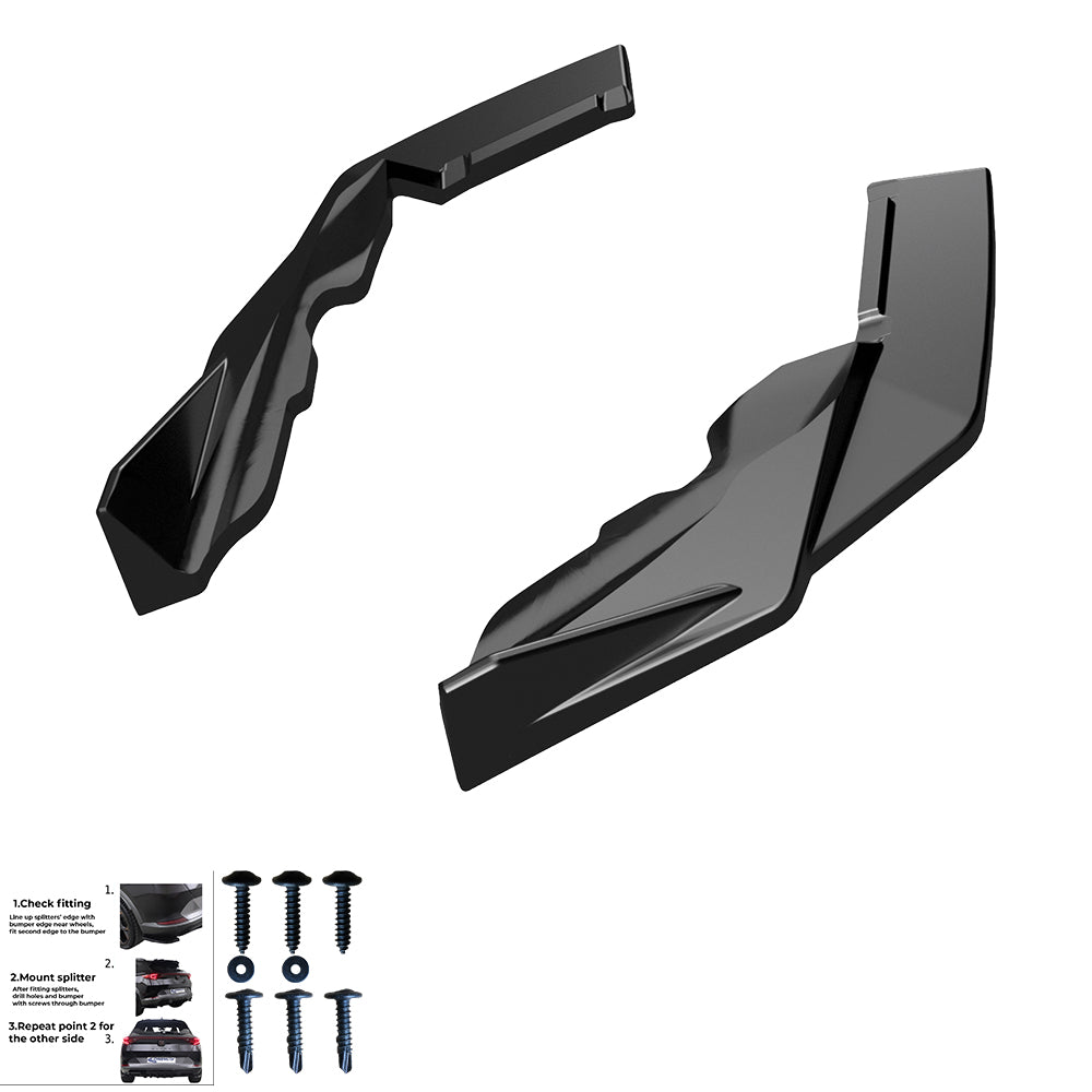 RS11.039 - Heckseitensplitter passend für BMW M2 G87 2023+ (Nur passend mit / RV21.040) Hochglanz Schwarz