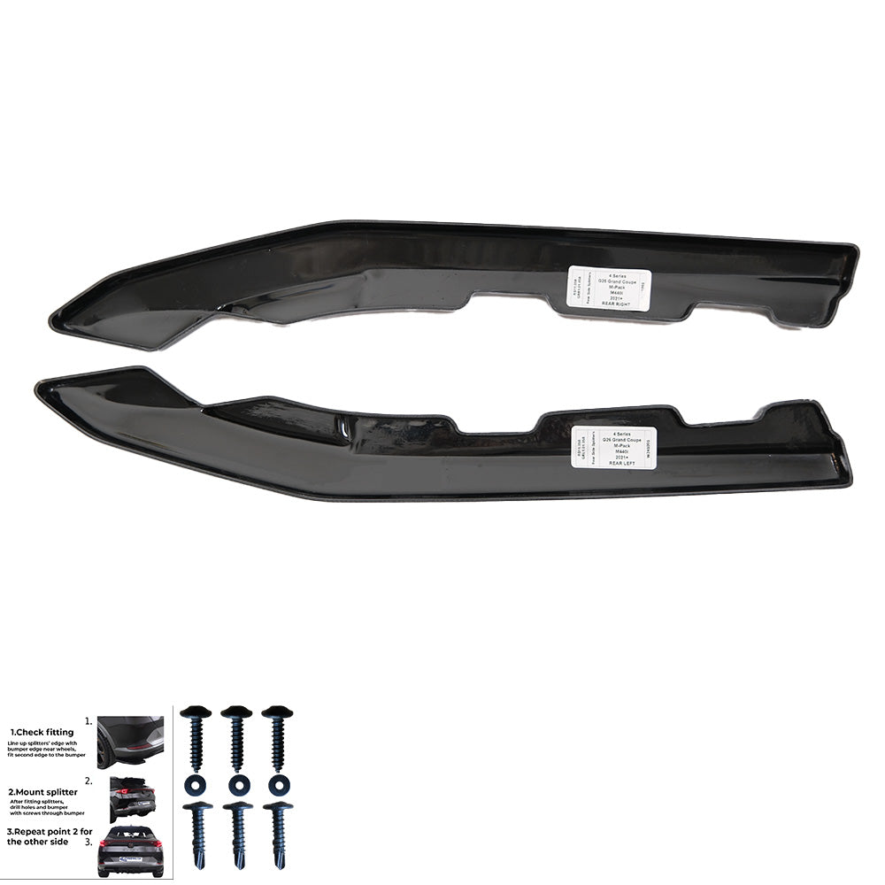 Heckseitensplitter passend für BMW 4er G26 Grand Coupe M-Pack / M440i 2021+