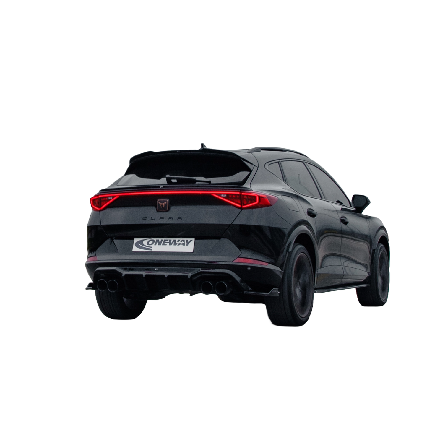 Heckstoßstange Diffusor Splitter passend für CUPRA Formentor 2020+ Version 2 Hochglanz Schwarz