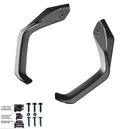 Heckstoßstange Diffusor Splitter passend für CUPRA Leon Mk1 / Mk1 Facelift 2020+ Version 2 Hochglanz Schwarz