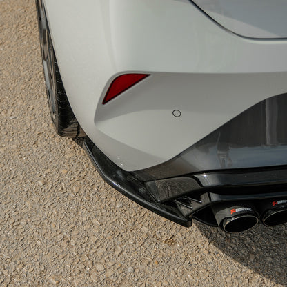 Heckseitensplitter Diffusoren passend für CUPRA Leon 2020+ v3 Hochglanz Schwarz