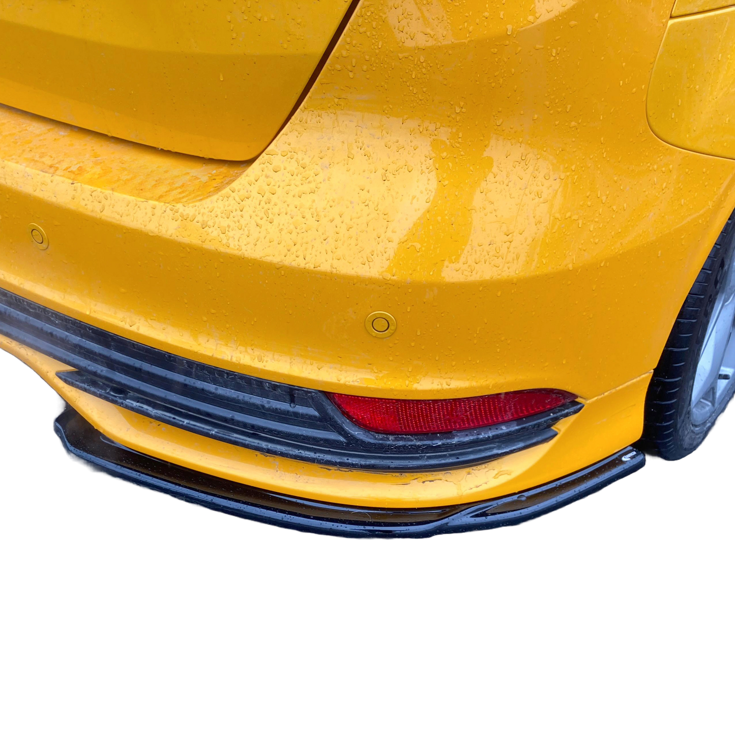Heckstoßstange Seitendiffuser Splitter Hochglanz Schwarz passend für Ford Focus ST Mk3 Facelift 2015-2018