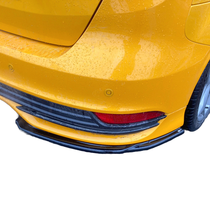 Heckstoßstange Seitendiffuser Splitter Hochglanz Schwarz passend für Ford Focus ST Mk3 Facelift 2015-2018
