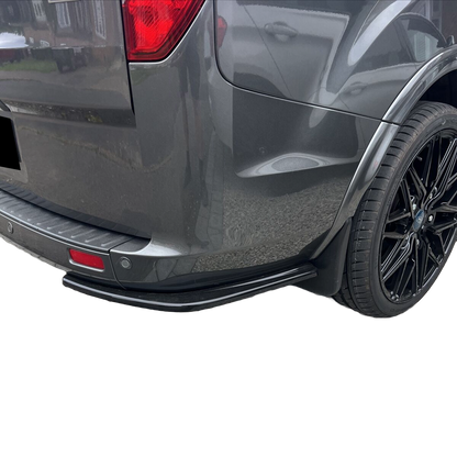 RS11.002 - Heckseitliche Diffusor Splitter passend für FORD Transit Custom MK1 Facelift 2018-2022 Hochglanz Schwarz