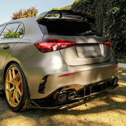 RS11.065 - Heckseitensplitter passend für Mercedes A45 S Aero Pack W177 / W177 Facelift 2019+ Hochglanz Schwarz
